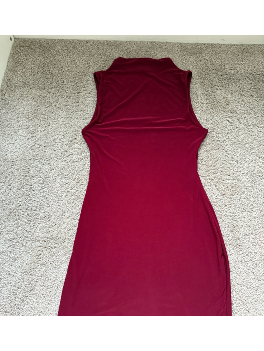 Windsor Venezia mock neck dress burgundy large - Picture 6 of 6